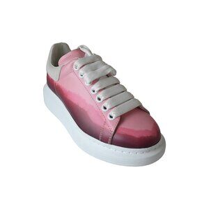 Alexander McQueen Oversized Dip Dye Leather Sneakers Pink